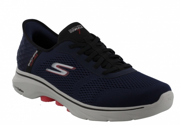 MEN'S Skechers Slip-ins: GO WALK 7 - Free Hand 2 216648 NVRD  Navy and Red